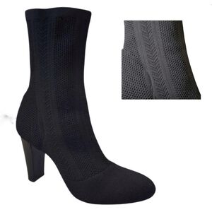 CHARLES by Charles David Shirley Herringbone Knit Booties Sock Boots Stretch 9